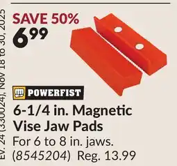 Princess Auto 6-1/4 in. Magnetic Vise Jaw Pads offer