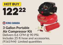 Princess Auto 3 Gallon Portable Air Compressor Kit offer
