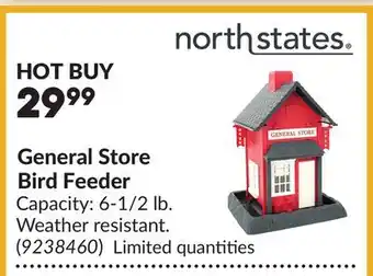 Princess Auto General Store Bird Feeder offer