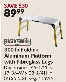 Princess Auto 300 lb Folding Aluminum Platform with Fibreglass Legs offer