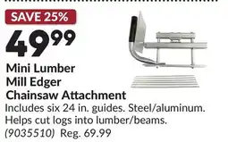 Princess Auto Mini Lumber Mill Edger Chainsaw Attachment offer