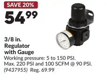 Princess Auto 3/8 in. Regulator with Gauge offer