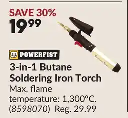 Princess Auto 3-in-1 Butane Soldering Iron Torch offer