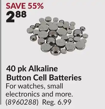 Princess Auto 40 pk Alkaline Button Cell Batteries offer