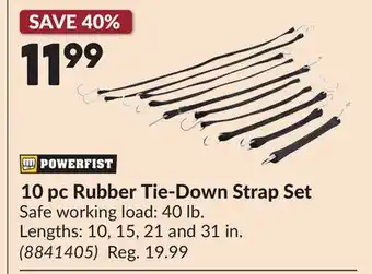 Princess Auto 10 pc Rubber Tie-Down Strap Set offer