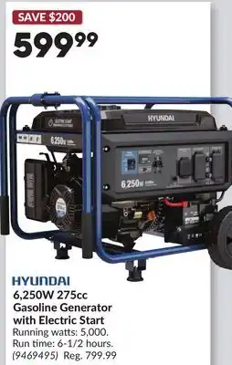 Princess Auto 6,250W 275cc Gasoline Generator with Electric Start offer