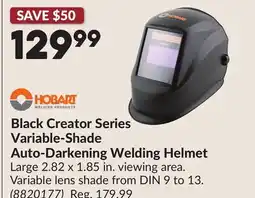 Princess Auto Black Creator Series Variable-Shade Auto-Darkening Welding Helmet offer