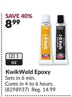 Princess Auto KwikWeld Epoxy offer