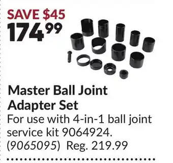Princess Auto Master Ball Joint Adapter Set offer