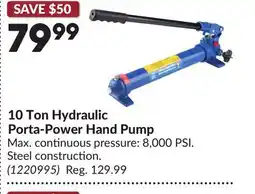 Princess Auto 10 Ton Hydraulic Porta-Power Hand Pump offer