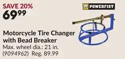 Princess Auto Motorcycle Tire Changer with Bead Breaker offer