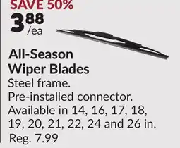 Princess Auto All-Season Wiper Blades offer