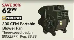 Princess Auto 300 CFM Portable Blower Fan offer