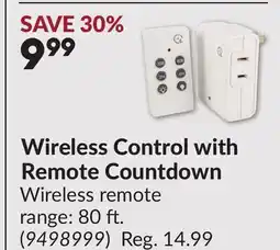 Princess Auto Wireless Control with Remote Countdown offer