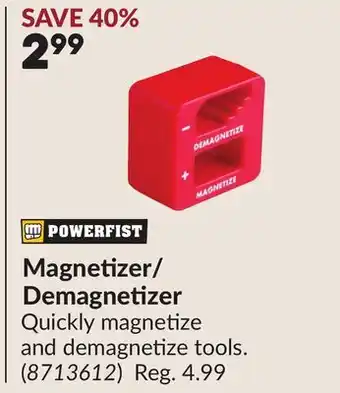 Princess Auto Magnetizer/Demagnetizer offer