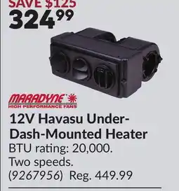 Princess Auto 12V Havasu Under- Dash-Mounted Heater offer