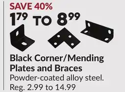 Princess Auto Black Corner/Mending Plates and Braces offer