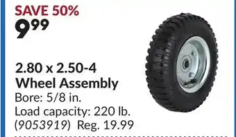 Princess Auto 2.80 x 2.50-4 Wheel Assembly offer