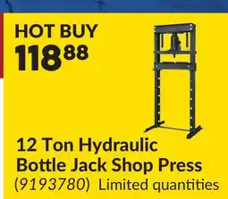 Princess Auto 12 Ton Hydraulic Bottle Jack Shop Press offer