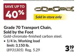 Princess Auto Grade 70 Transport Chain, Sold by the Foot offer