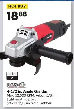 Princess Auto 4-1/2 in. Angle Grinder offer
