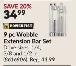 Princess Auto 9 pc Wobble Extension Bar Set offer