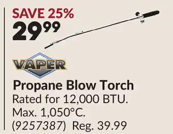 Princess Auto Propane Blow Torch offer