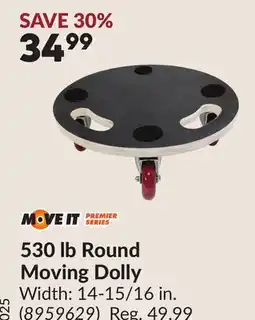 Princess Auto 530 lb Round Moving Dolly offer