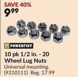 Princess Auto 10 pk 1/2 in. - 20 Wheel Lug Nuts offer