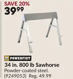 Princess Auto 34 in. 800 lb Sawhorse offer