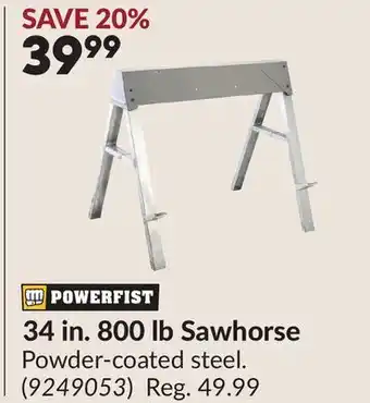Princess Auto 34 in. 800 lb Sawhorse offer