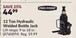 Princess Auto 12 Ton Hydraulic Welded Bottle Jack offer