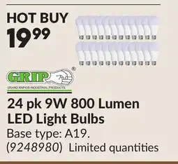 Princess Auto 24 pk 9W 800 Lumen LED Light Bulbs offer