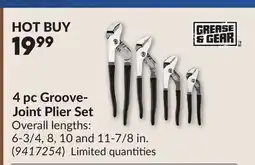Princess Auto 4 pc Groove- Joint Plier Set offer