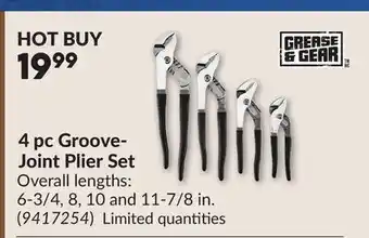 Princess Auto 4 pc Groove- Joint Plier Set offer