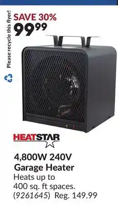 Princess Auto 4,800W 240V Garage Heater offer