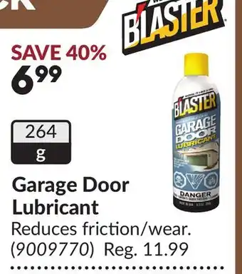 Princess Auto Garage Door Lubricant offer