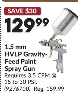 Princess Auto 1.5 mm HVLP Gravity- Feed Paint Spray Gun offer