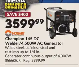 Princess Auto Champion 145 DC Welder/4,500W AC Generator offer