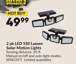 Princess Auto 2 pk LED 550 Lumen Solar-Motion Lights offer