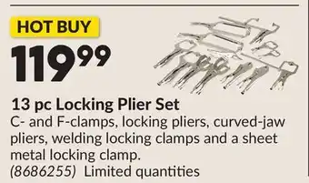 Princess Auto 13 pc Locking Plier Set offer