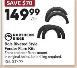 Princess Auto Bolt-Riveted Style Fender Flare Kits offer