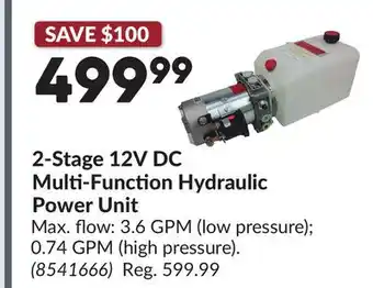 Princess Auto 2-Stage 12V DC Multi-Function Hydraulic Power Unit offer