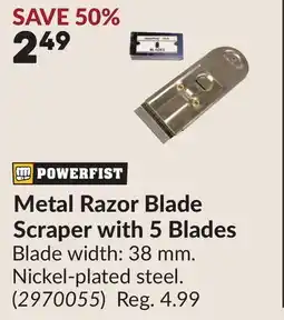 Princess Auto Metal Razor Blade Scraper with 5 Blades offer