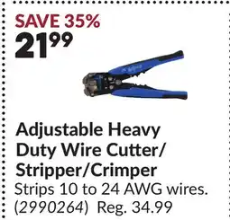 Princess Auto Adjustable Heavy Duty Wire Cutter/ Stripper/Crimper offer