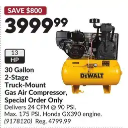 Princess Auto 30 Gallon 2-Stage Truck-Mount Gas Air Compressor, Special Order Only offer