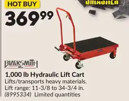 Princess Auto 1,000 lb Hydraulic LiftCart offer