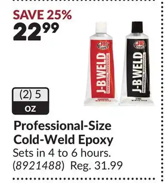 Princess Auto Professional-Size Cold-Weld Epoxy offer