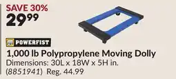 Princess Auto 1,000 lb Polypropylene Moving Dolly offer