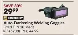Princess Auto Auto-Darkening Welding Goggles offer